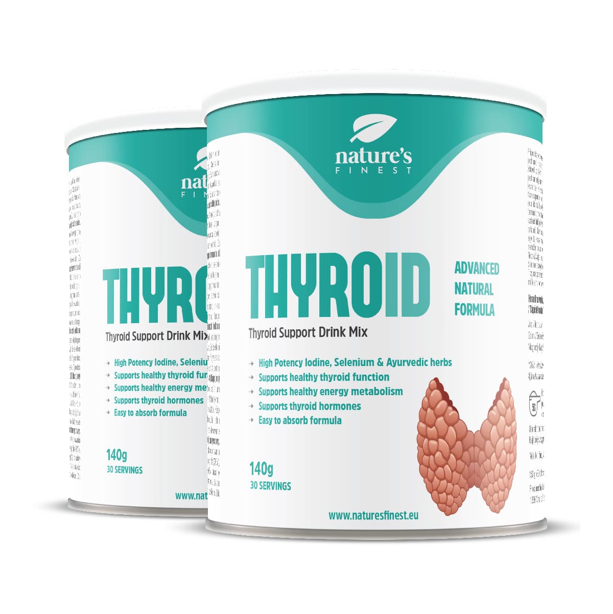 Thyroid Box | 1+1 Gratis | Integratore Tiroideo | L-tirosina | Funzione Normale della Tiroide | Regola la Digestione | Naturale | 300g