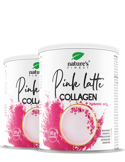 Pink Latte Collagen | 1+1 Gratis | Cura della pelle | Bevande anti-invecchiamento | Bevande idratanti per la pelle | Integratori per la pelle