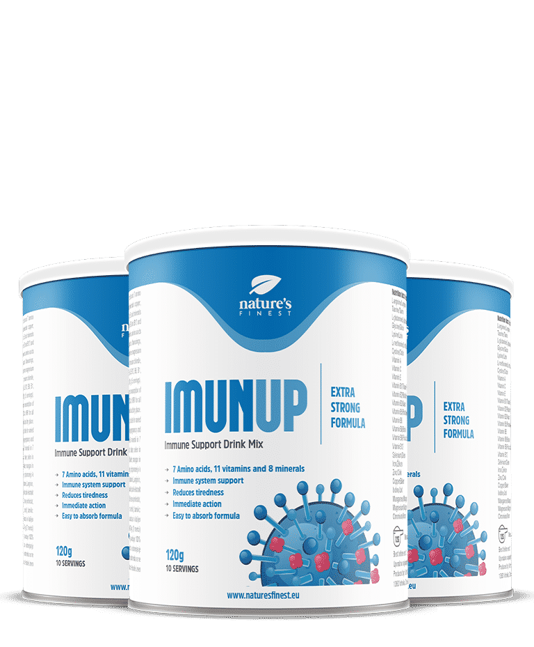 Imunup | 2+1 Gratis | Rafforzare Sistema Immunitario | Supporto Immunitario | Booster Immunità | L-arginina, L-glutammina | Anti-Infiammatorio