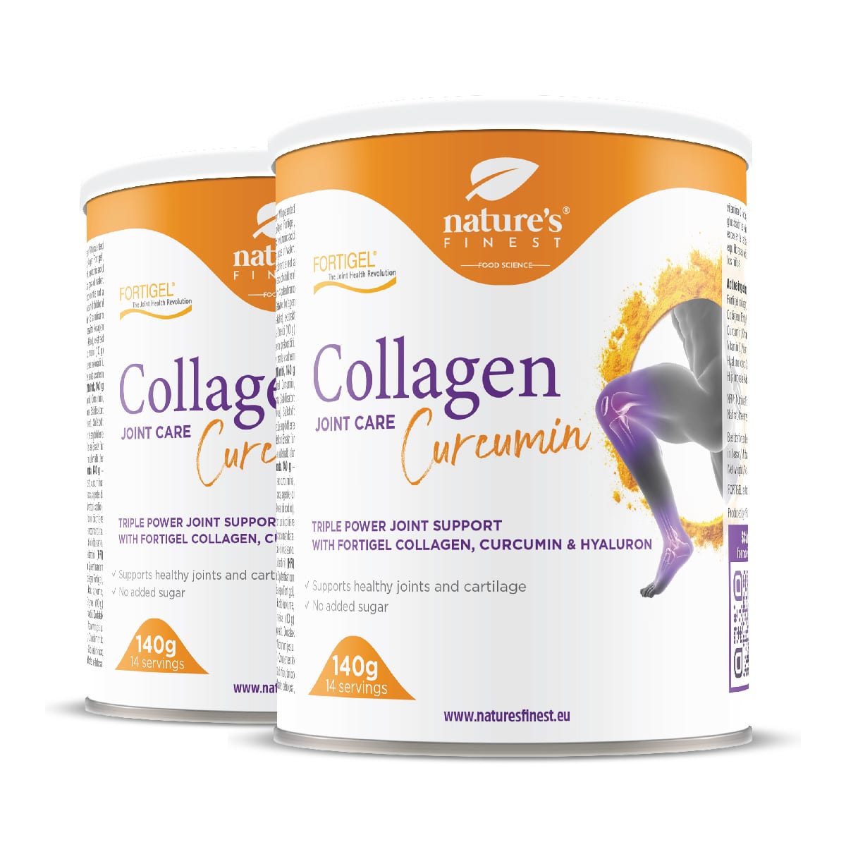 Curcuma JointCare | 1+1 | Collagene Fortigel | Curcuma | Acido Ialuronico | Vitamina C | Supporto per Ossa, Cartilagine e Sistema Immunitario | 280g