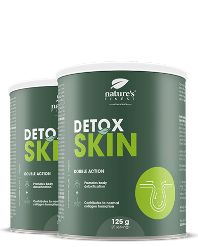 Detox Skin 1+1 , Formula Di Bellezza 2-in-1 , Pulisce Il Corpo , Riduce Le Rughe , Acido Ialuronico , Biotina , Anti-età , 250g