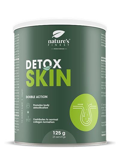 Detox Skin , Formula Di Bellezza 2 In 1 , Pulisce Il Corpo , Riduce Le Rughe , Acido Ialuronico , Biotina , Idrata , Anti-Aging , 125g