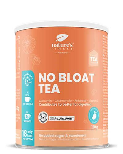 No Bloat Tea , Supporto Digestivo , Tè Funzionale , Riduce Il Gonfiore , Tè Al Curcuma , Biologico , Vegano , Tè Di Carciofo , 120g