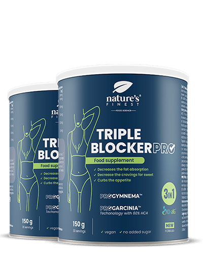 Triple Blocker Pro 1+1 | Bloccante dei carboidrati | Bloccante dello zucchero | Brucia grassi | Gymnema sylvestre | HCA