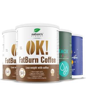 2x OK!FatBurn Coffee + Detox Aqua Attack + Golden Q10 pacchetto