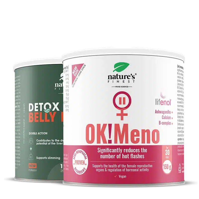 Nature's Finest OK!Meno + Detox Belly Burn | equilibrio ormonale, detox, gonfiore e benessere del fegato