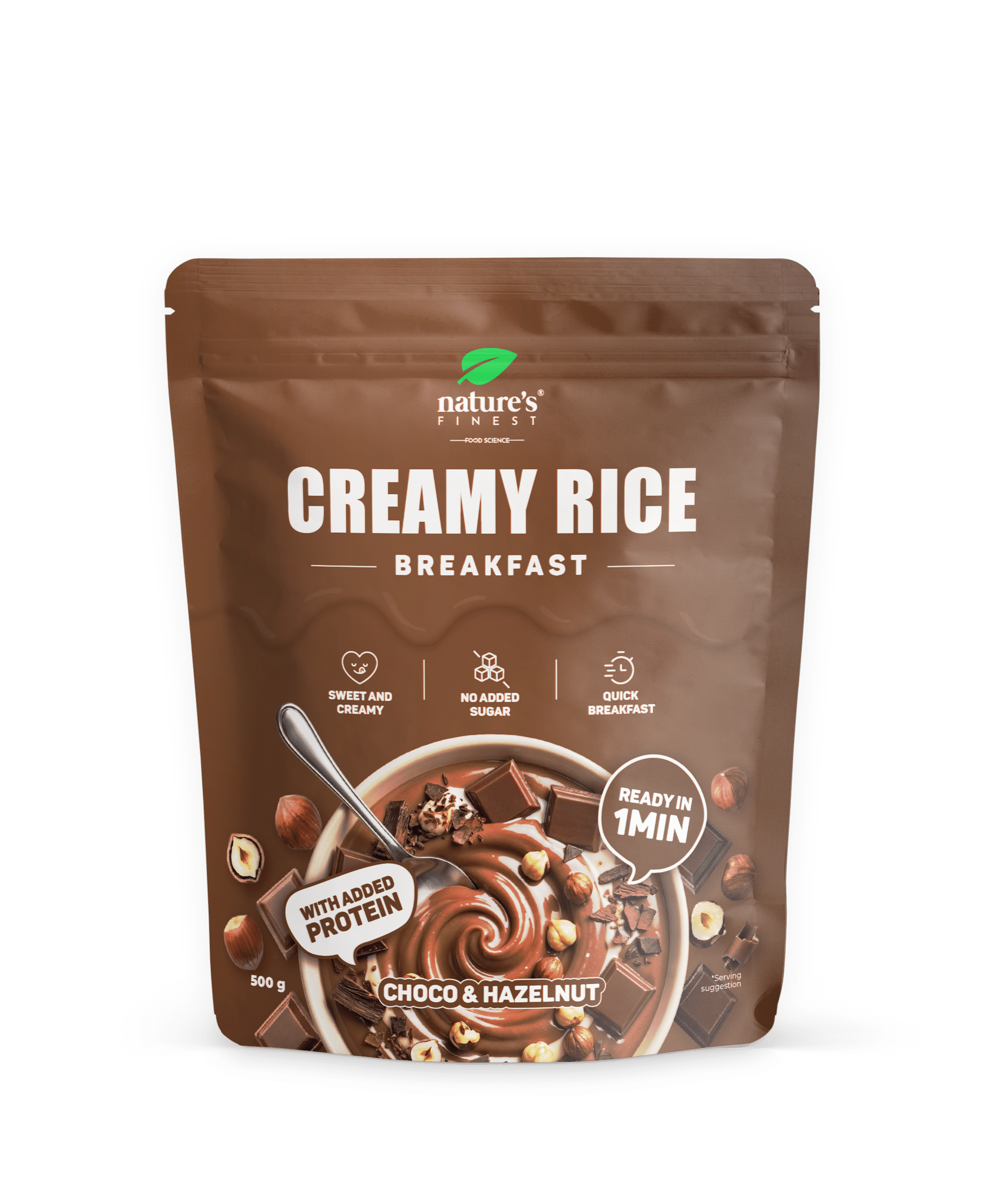 Creamy rice breakfast Choco-hazelnut